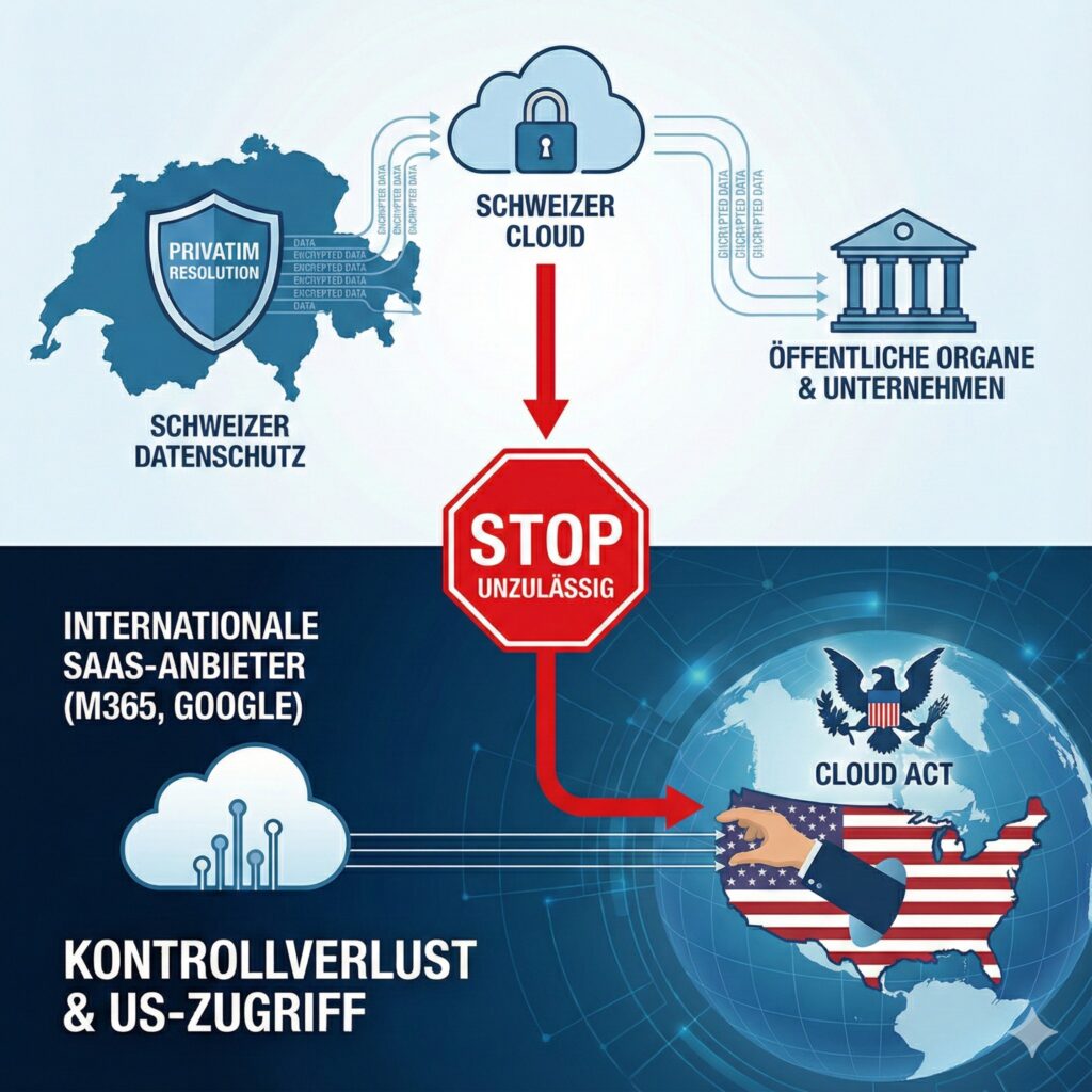 Schweizer Cloud und Datenschutz.